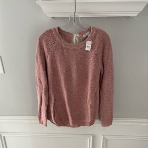 NWT- Loft Pink Marled Sweater- Size Large